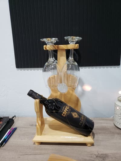 Porta vino de madera
