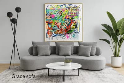 Sofá modular con cojines