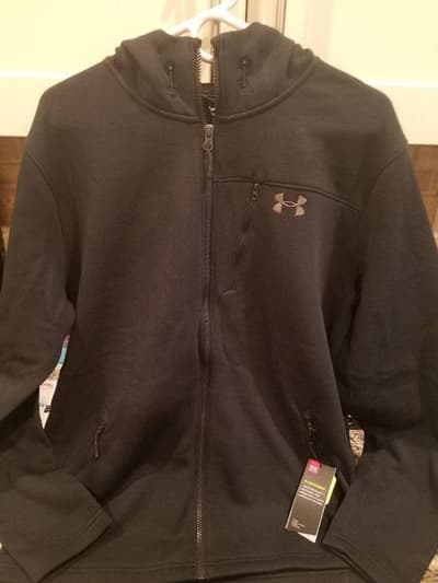 Chaqueta Under Armour para hombre, talla XL, negra - con capucha - NUEVA
